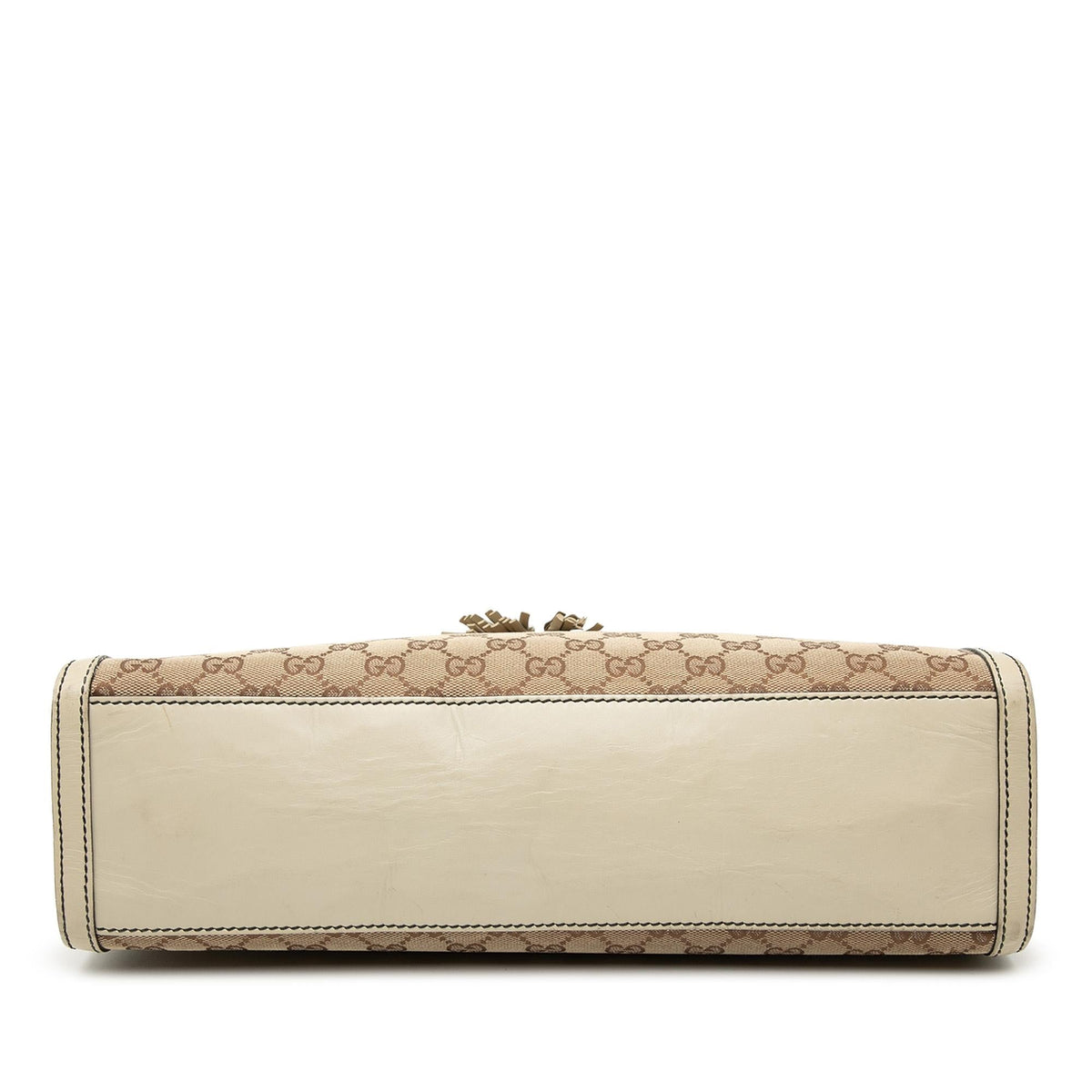 Gucci Large GG Canvas Emily Shoulder Bag - Beige/White