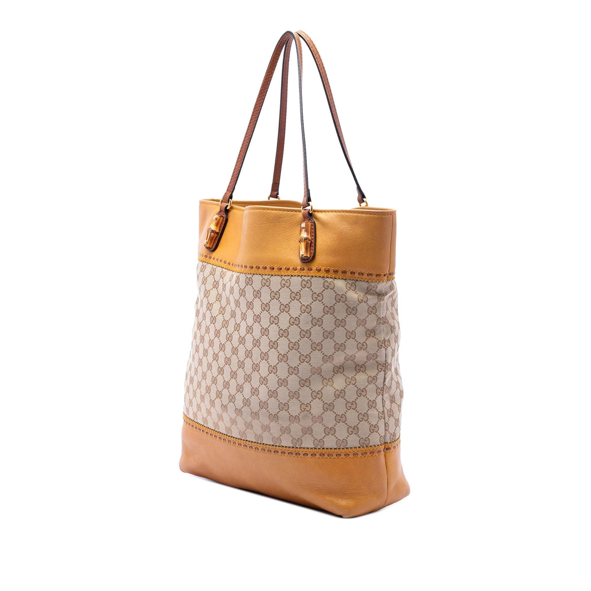 Gucci Large GG Canvas Laidback Crafty Tote Bag - Beige