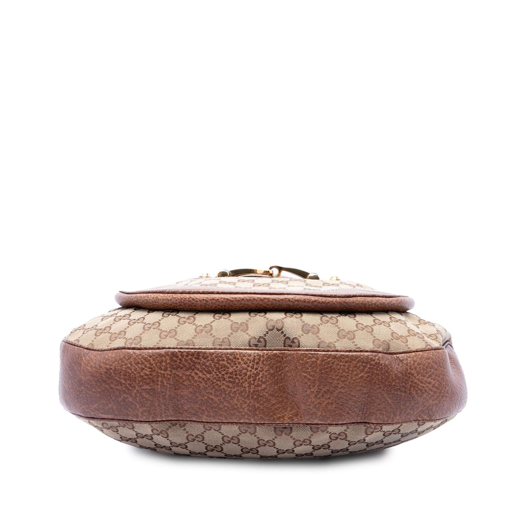 Gucci Large GG Canvas New Pelham Satchel - Beige