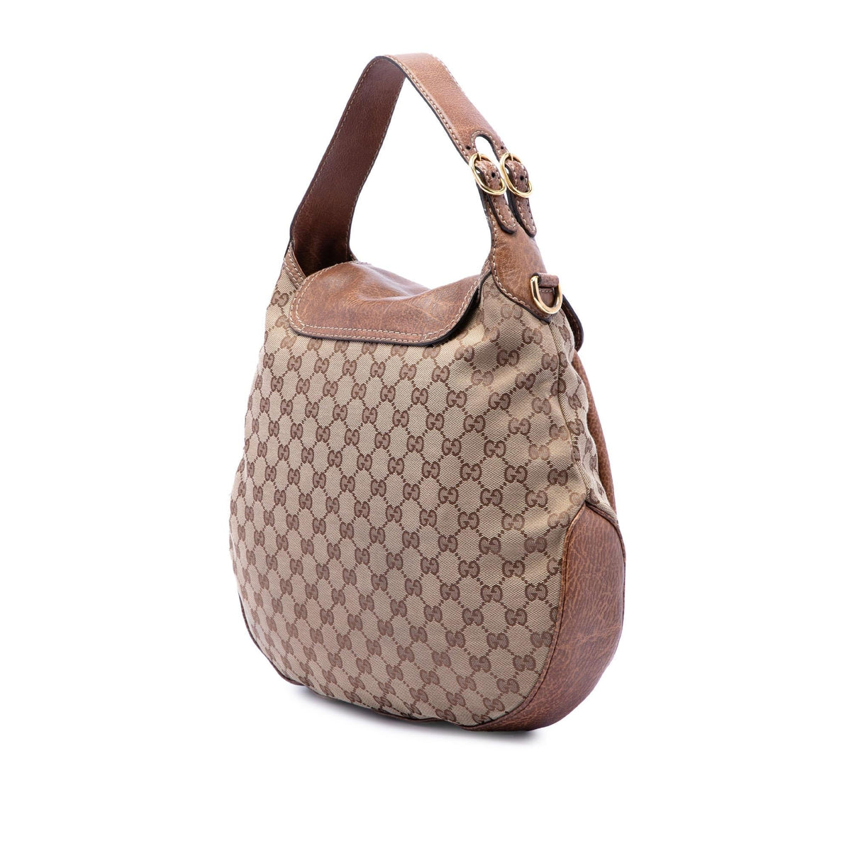 Gucci Large GG Canvas New Pelham Satchel - Beige