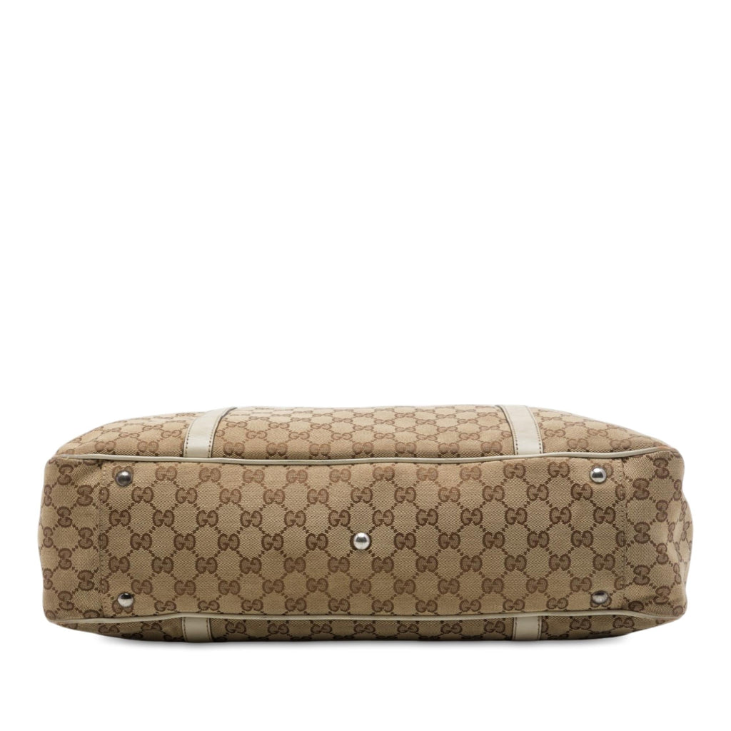 Gucci Large GG Canvas Twins Tote Bag - Beige
