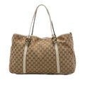 Gucci Large GG Canvas Twins Tote Bag - Beige