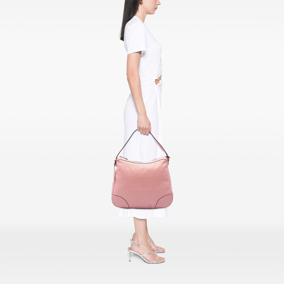 Gucci Large Microguccissima Bree Shoulder Bag - Pink