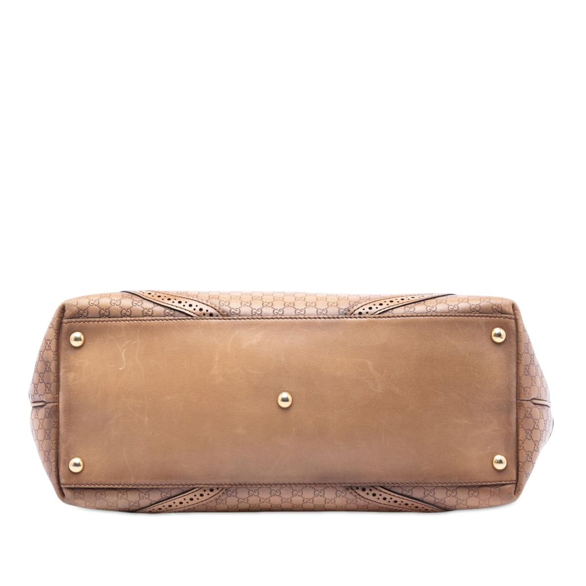 Gucci Large Microguccissima Brogue Duilio Tote Bag - Brown
