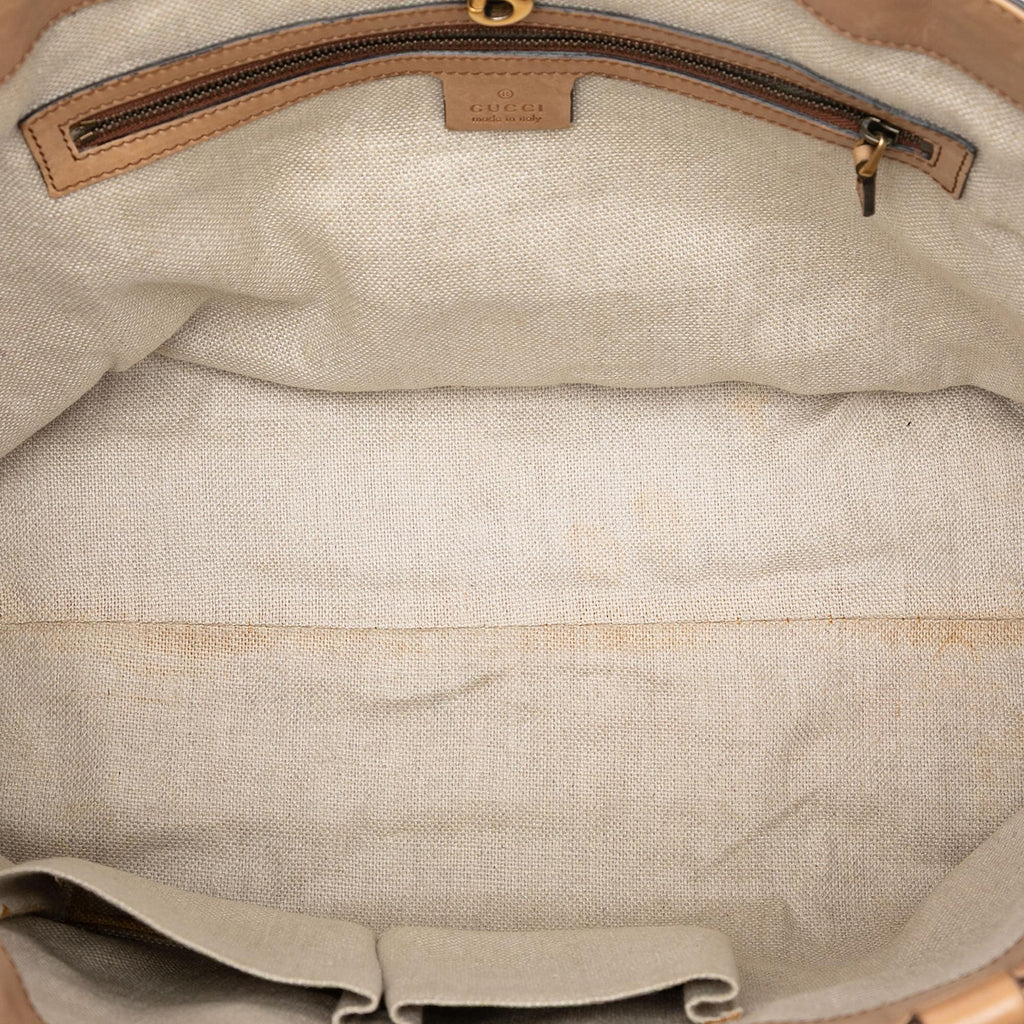 Gucci Large Microguccissima Brogue Duilio Tote Bag - Brown