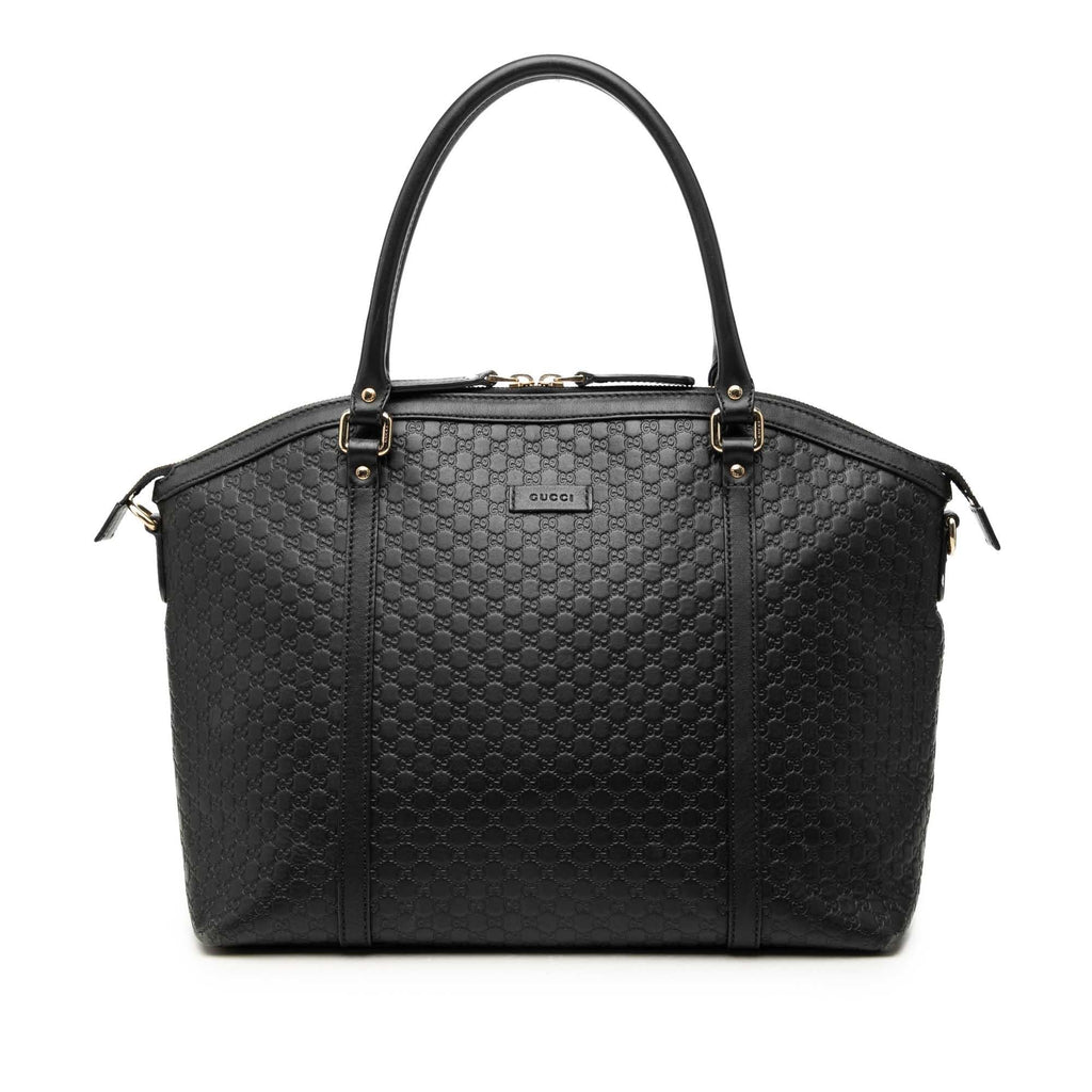 Gucci Large Microguccissima Dome Satchel - Black