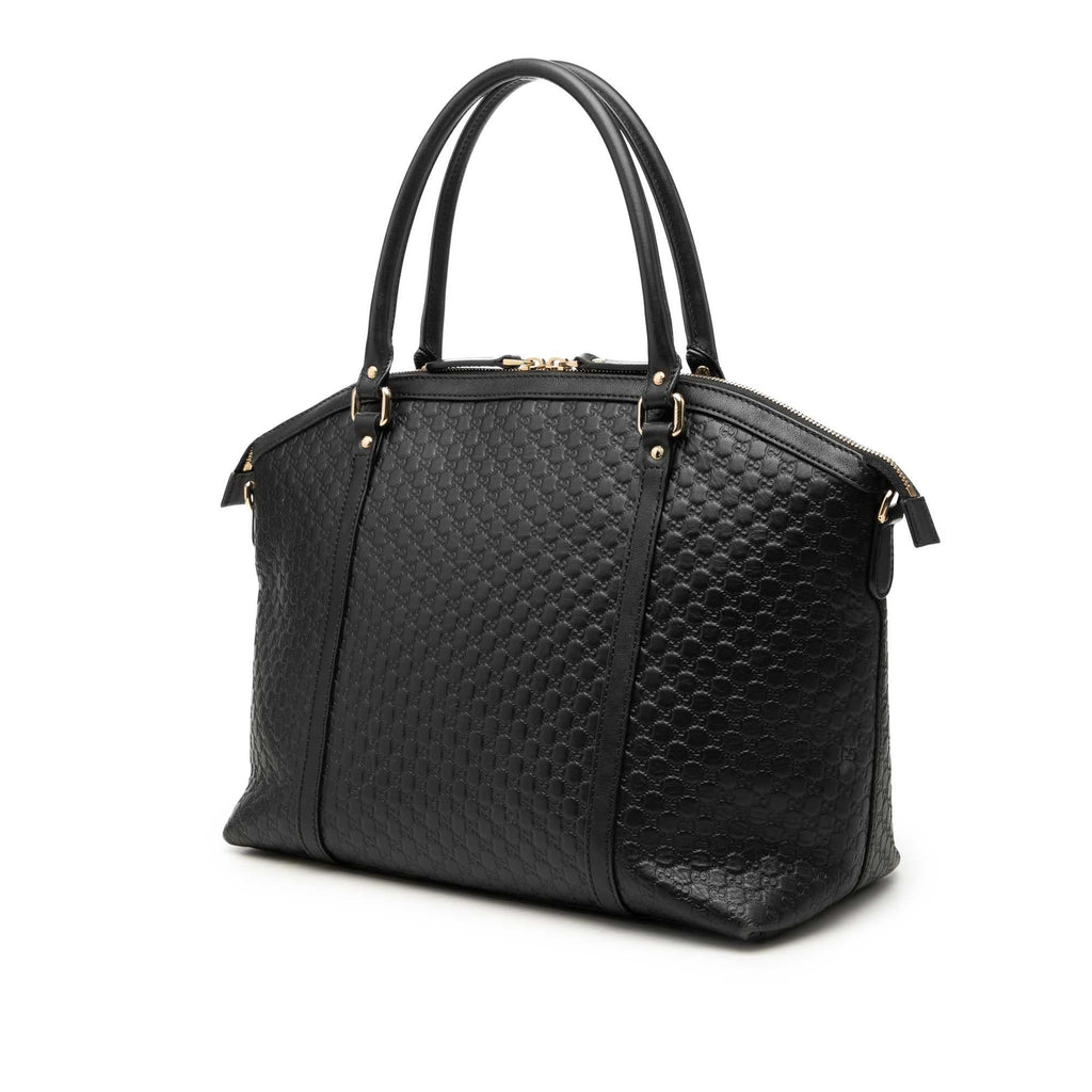 Gucci Large Microguccissima Dome Satchel - Black