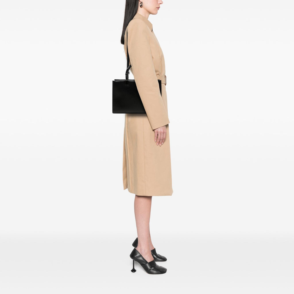 Gucci Leather Cinghiale Bamboo Tote Bag - Black