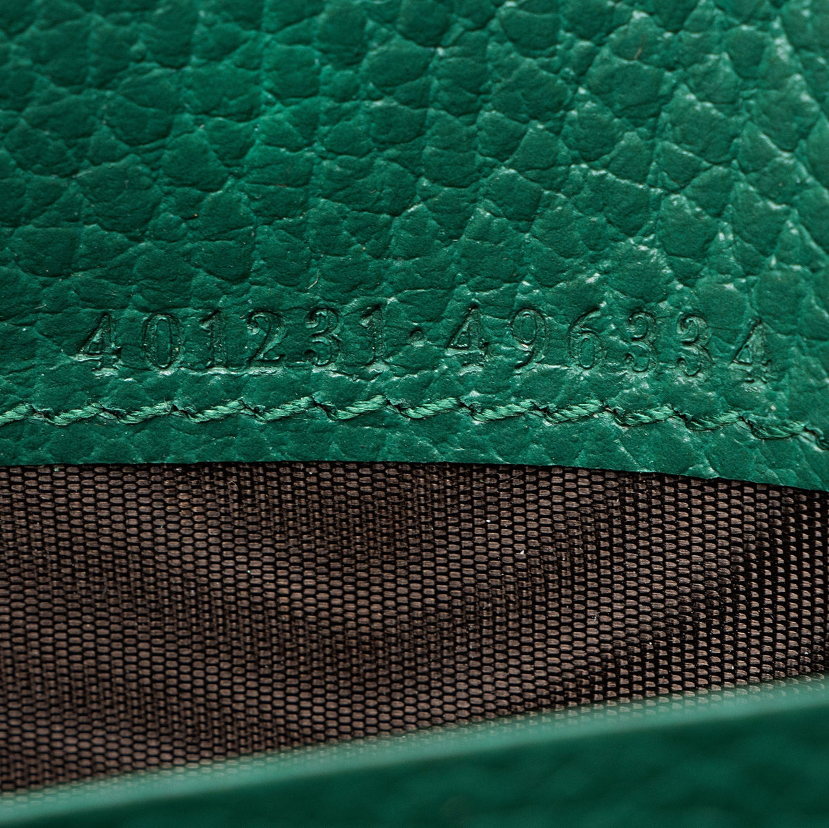 Gucci Leather Crystal Dionysus Chain Wallet - Green