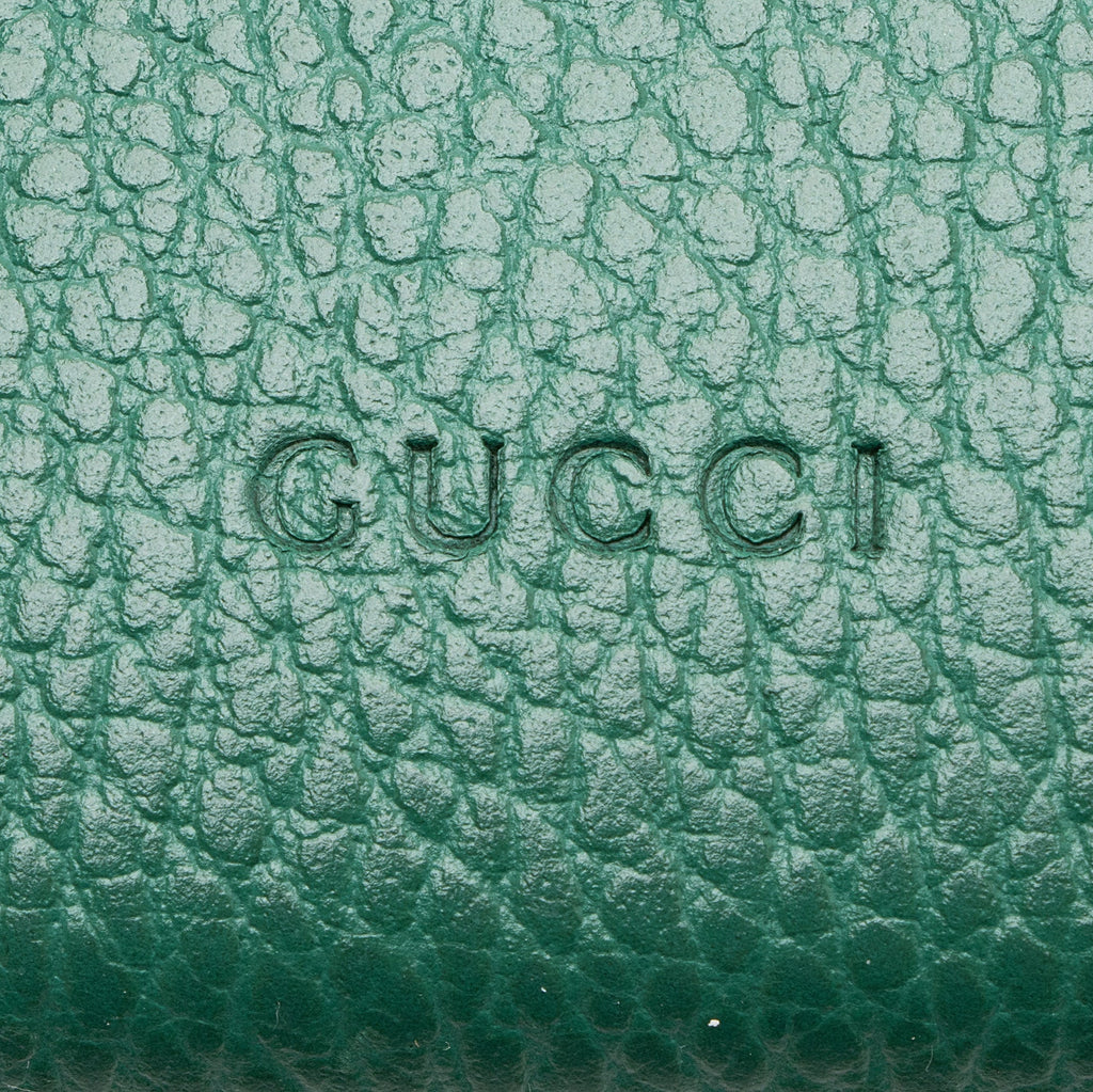 Gucci Leather Crystal Dionysus Chain Wallet - Green