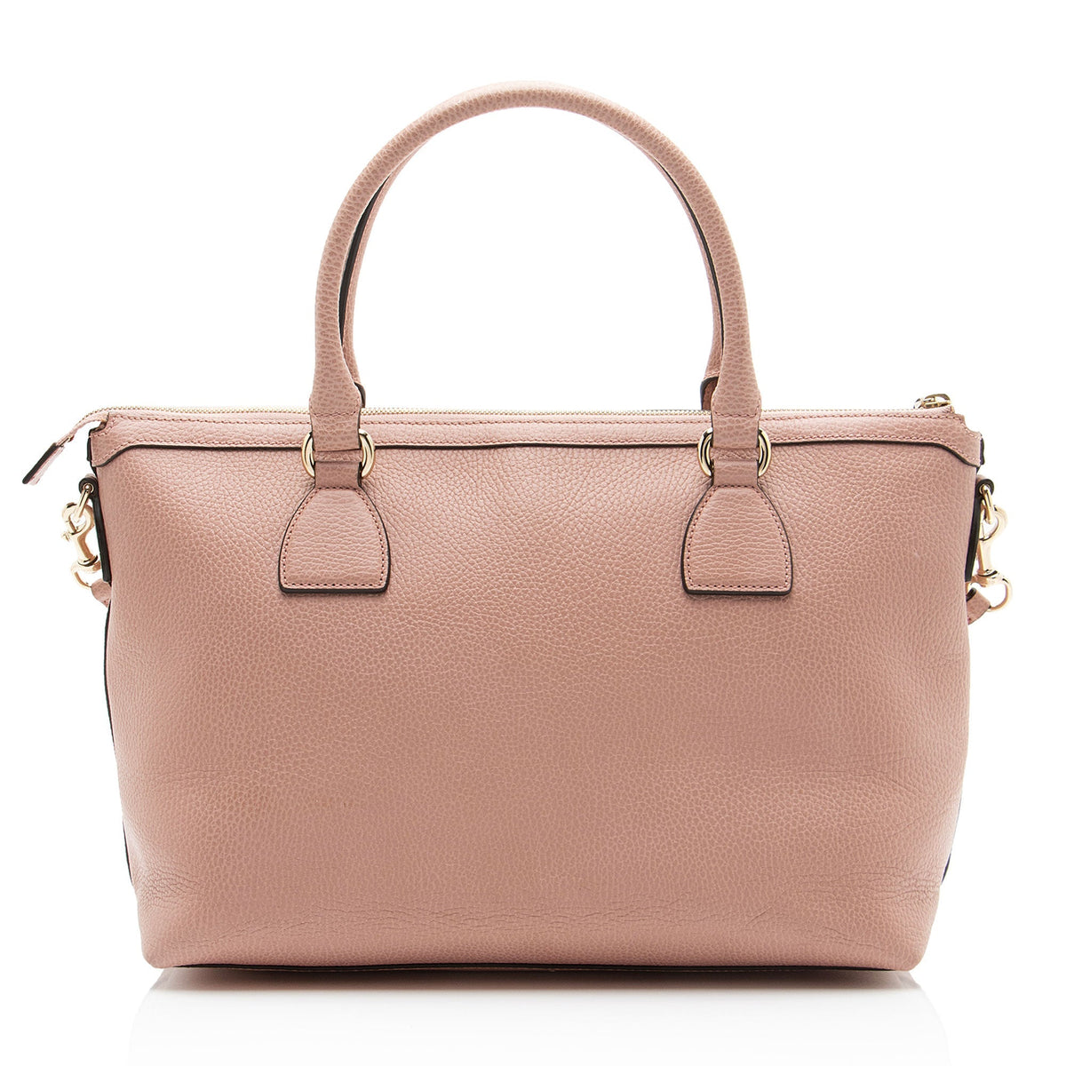 Gucci Leather GG Charm Large Satchel - Pink