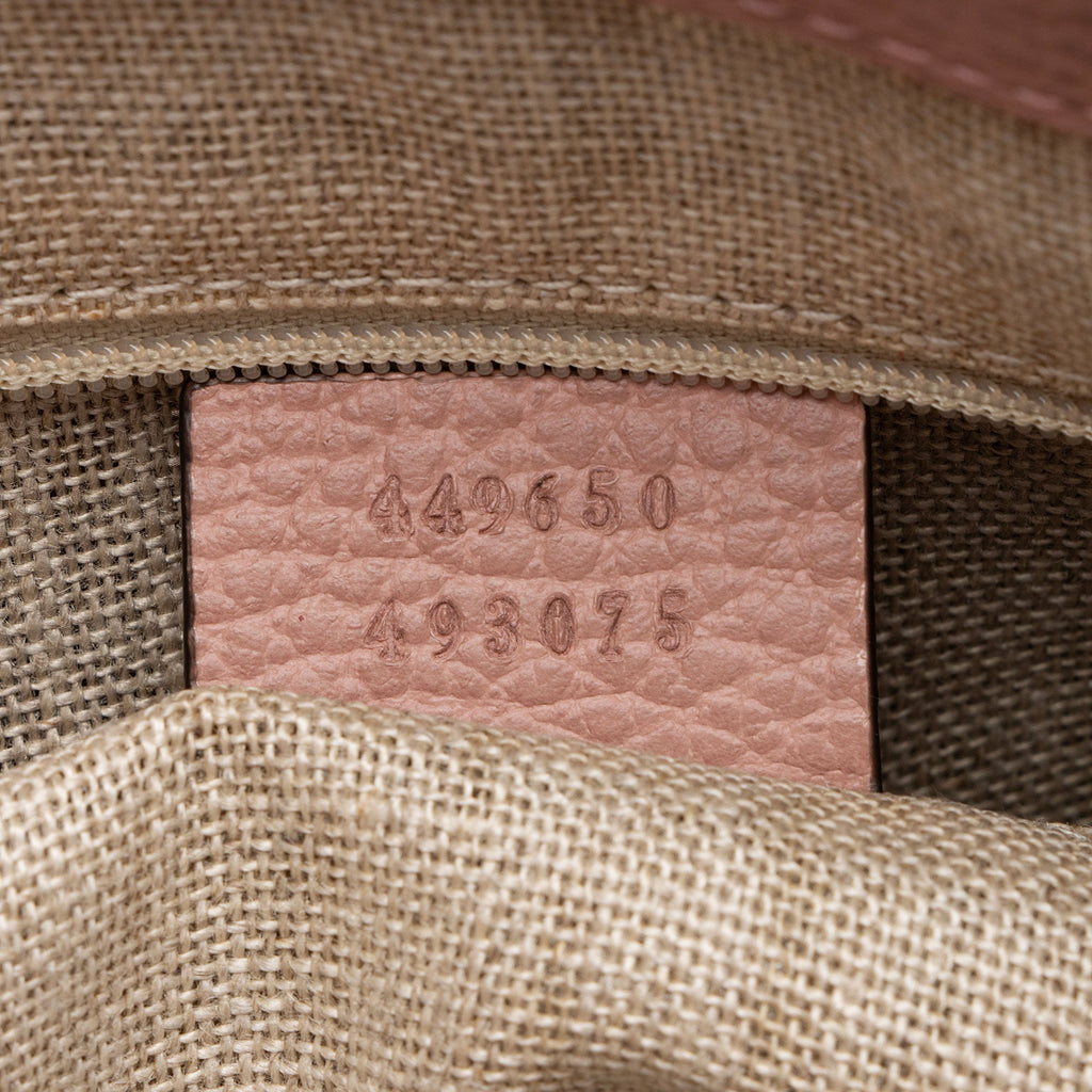 Gucci Leather GG Charm Large Satchel - Pink