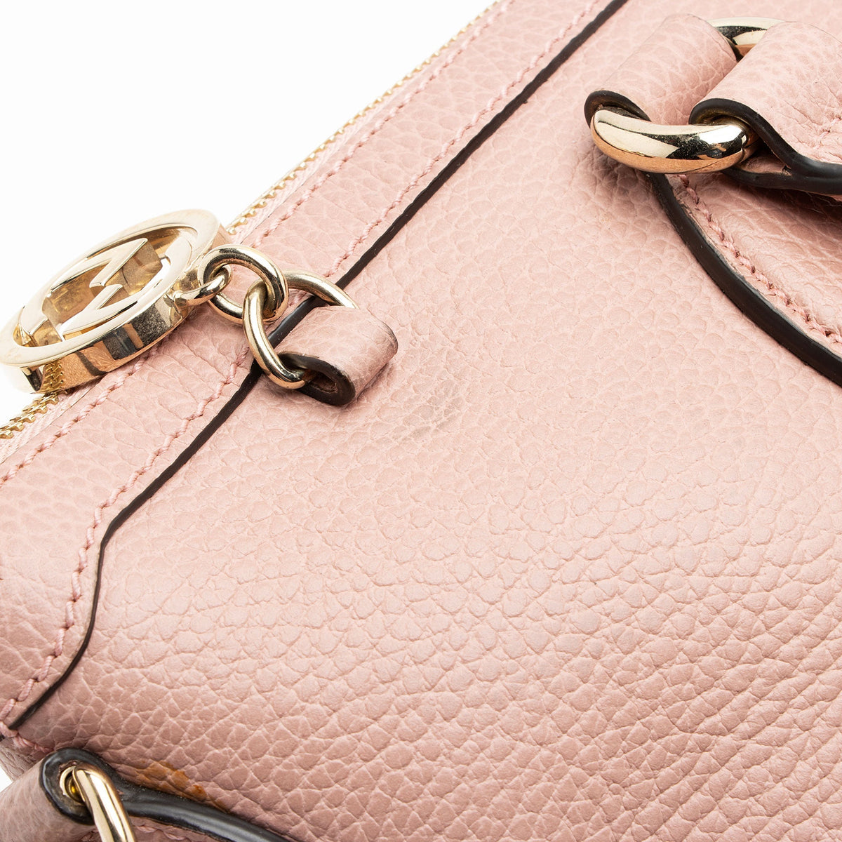 Gucci Leather GG Charm Large Satchel - Pink