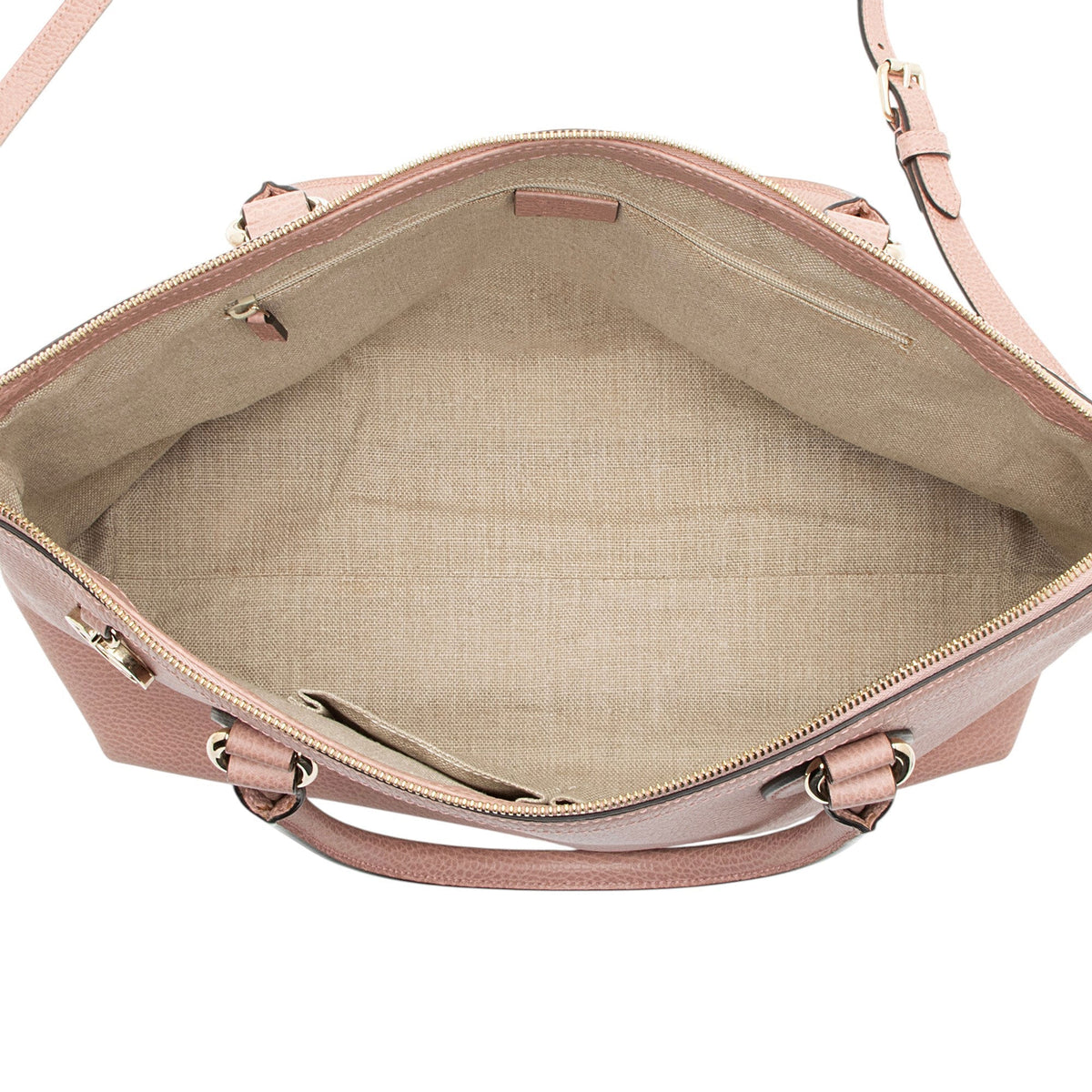 Gucci Leather GG Charm Large Satchel - Pink