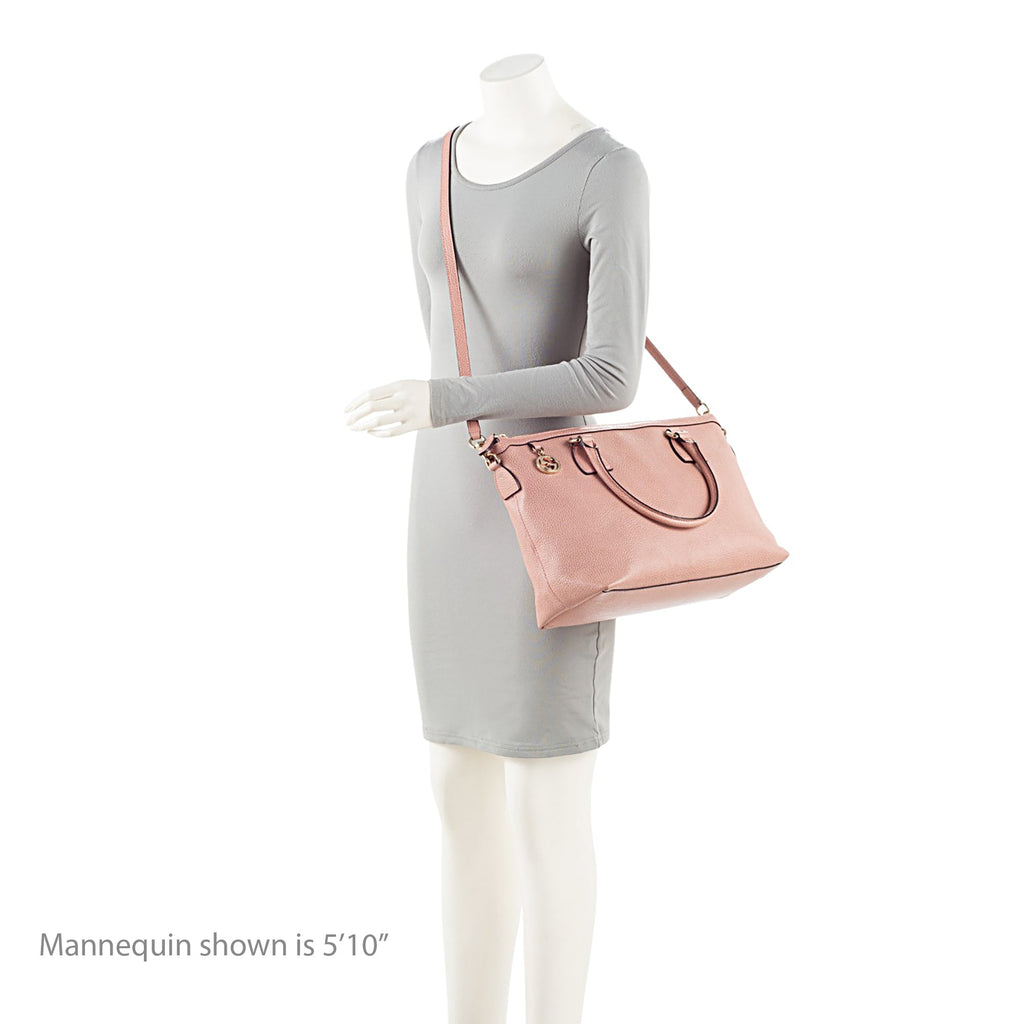 Gucci Leather GG Charm Large Satchel - Pink