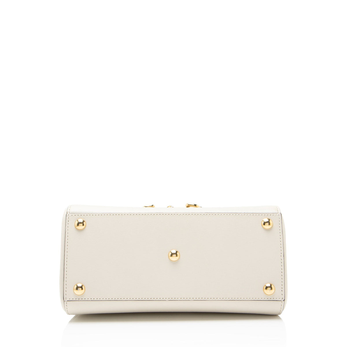 Gucci Leather Horsebit 1955 Mini Chain Top Handle Satchel - White