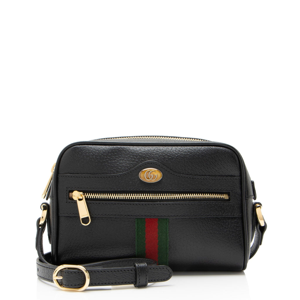 Gucci Leather Ophidia Mini Shoulder Bag - Black