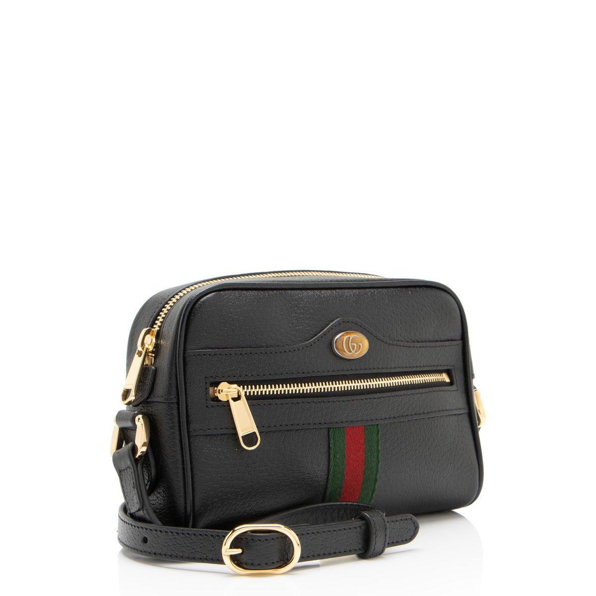 Gucci Leather Ophidia Mini Shoulder Bag - Black