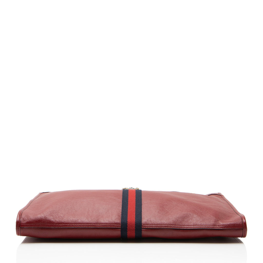 Gucci Leather Rajah Large Tote Bag - Red