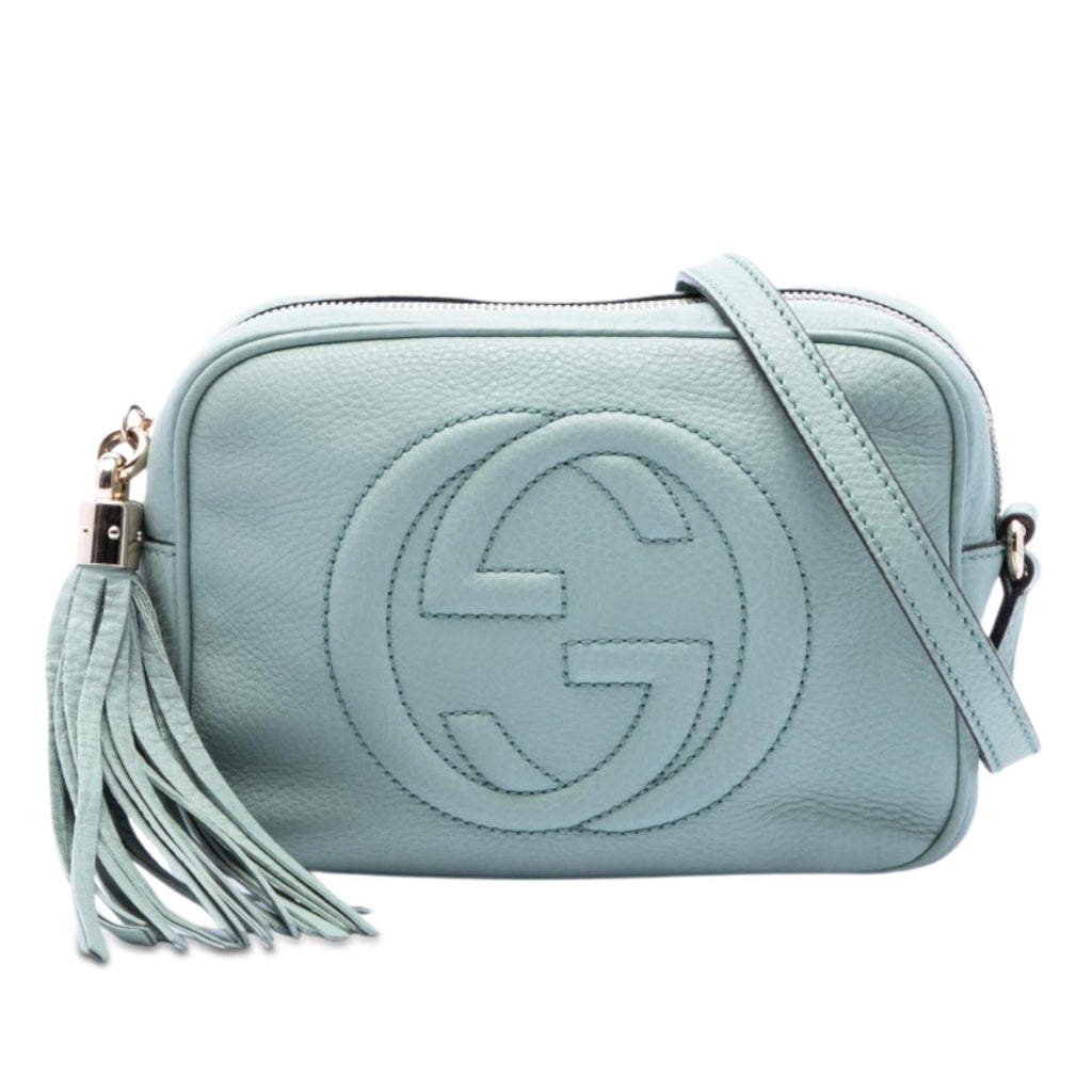 Gucci Leather Soho Disco Crossbody Bag - Blue