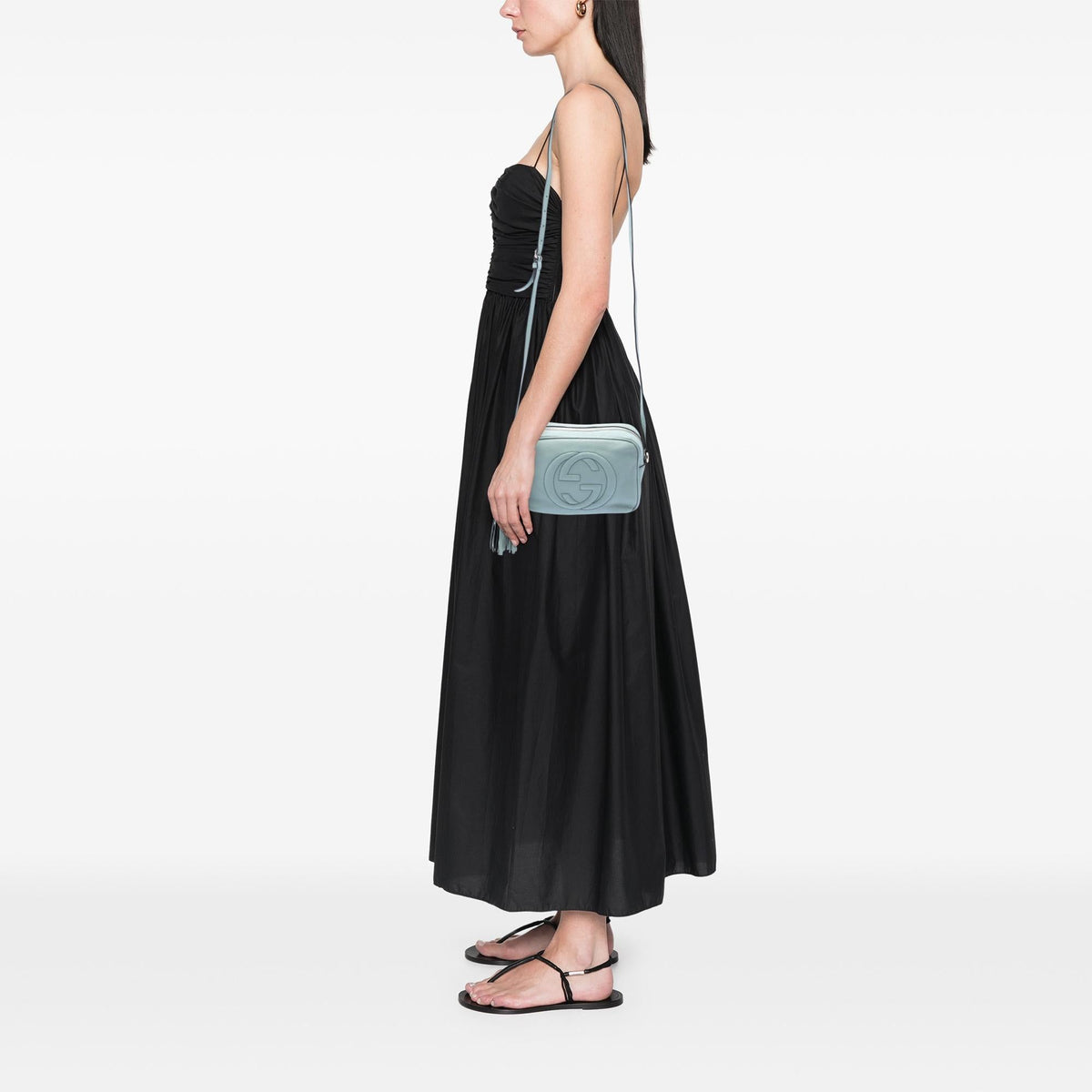 Gucci Leather Soho Disco Crossbody Bag - Blue