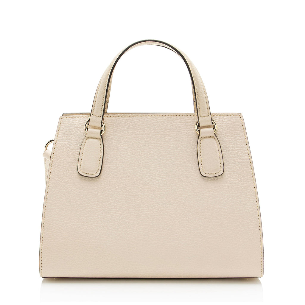 Gucci Leather Soho Small Satchel - White