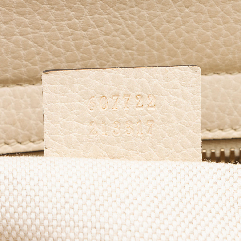 Gucci Leather Soho Small Satchel - White