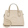 Gucci Leather Soho Small Satchel - White