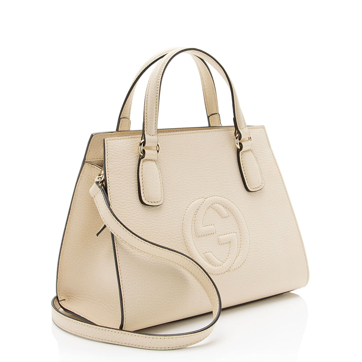 Gucci Leather Soho Small Satchel - White