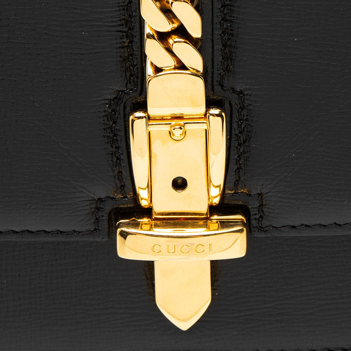 Gucci Leather Sylvie 1969 Small Shoulder Bag - Black