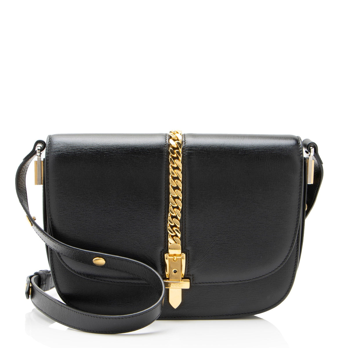Gucci Leather Sylvie 1969 Small Shoulder Bag - Black