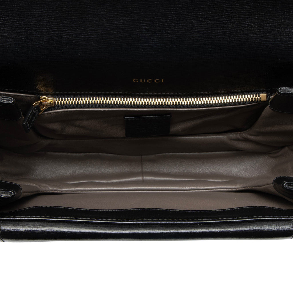 Gucci Leather Sylvie 1969 Small Shoulder Bag - Black