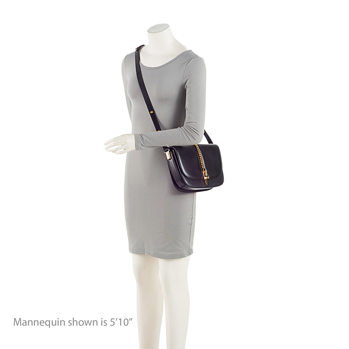 Gucci Leather Sylvie 1969 Small Shoulder Bag - Black