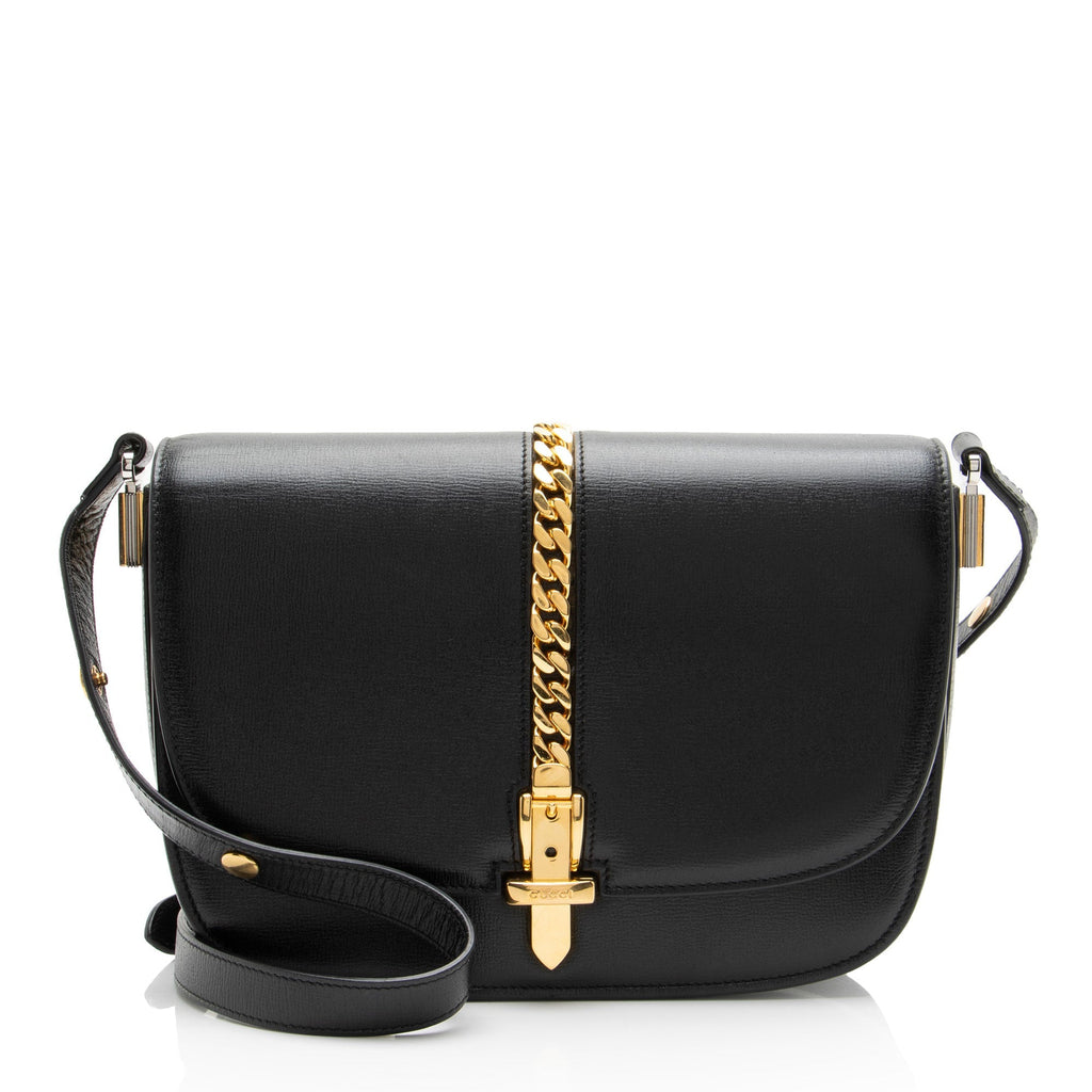Gucci Leather Sylvie 1969 Small Shoulder Bag - Black