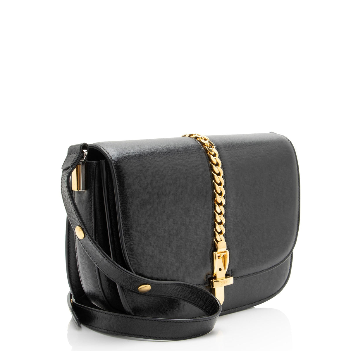 Gucci Leather Sylvie 1969 Small Shoulder Bag - Black