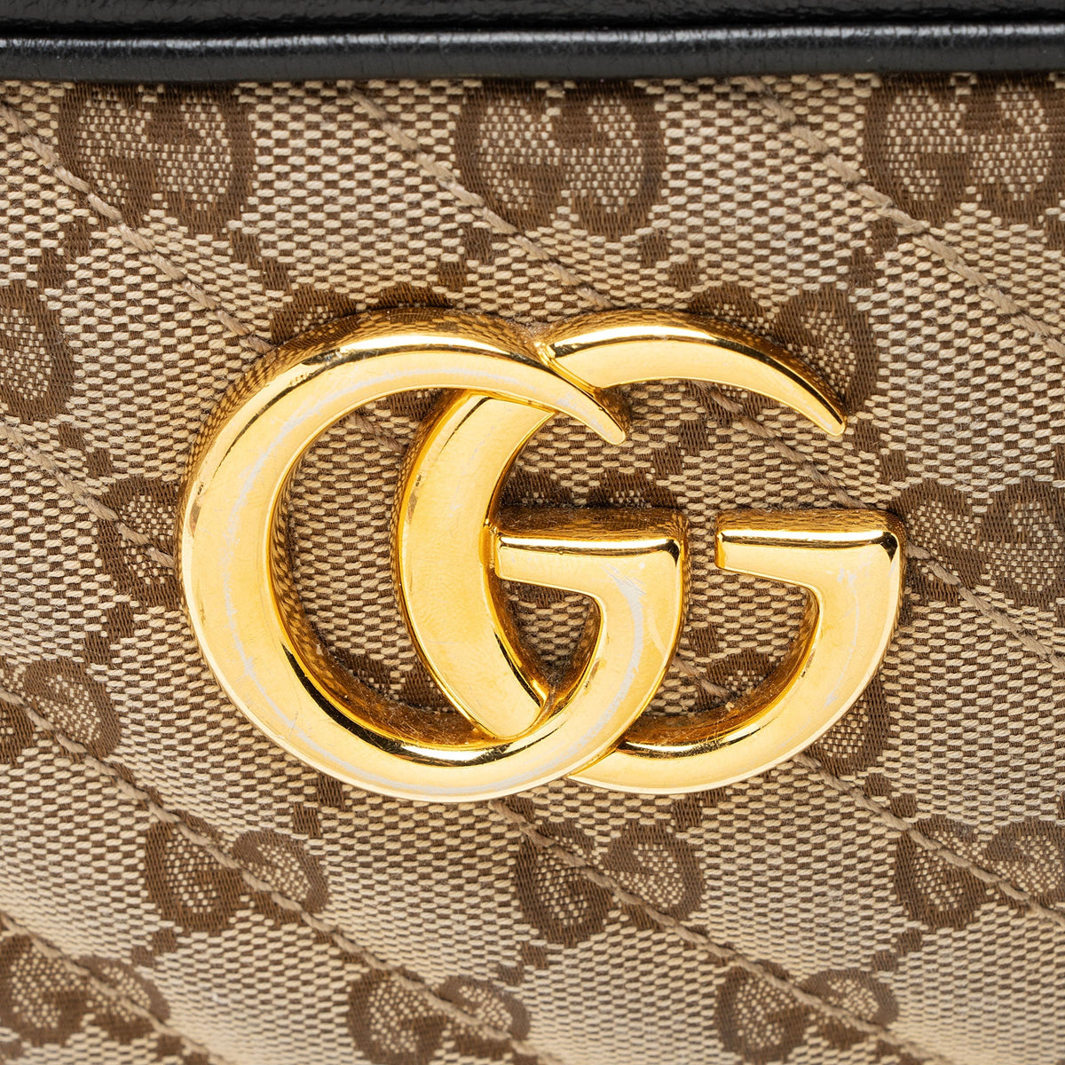 Gucci Matelasse GG Canvas GG Marmont Small Camera Bag - Beige/Black
