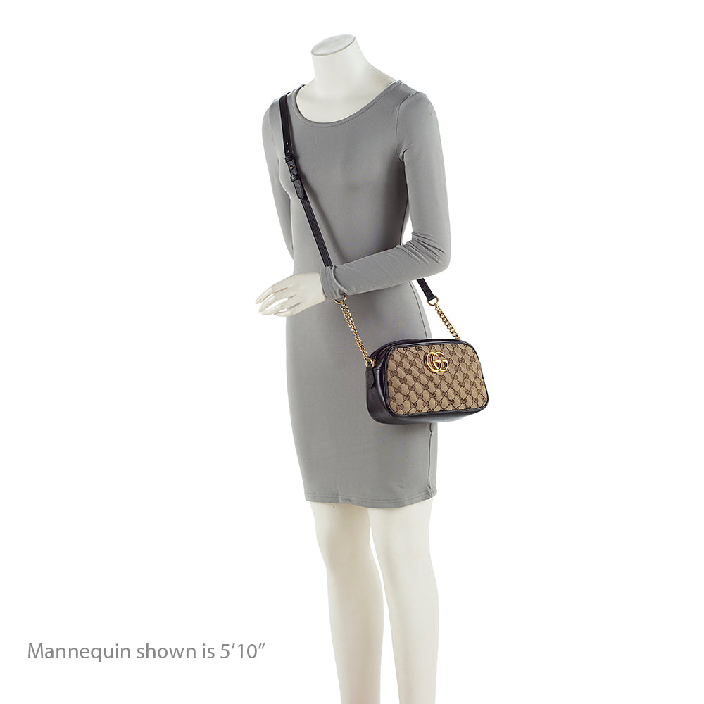 Gucci Matelasse GG Canvas GG Marmont Small Camera Bag - Beige/Black