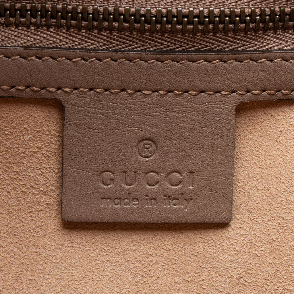 Gucci Matelasse Leather GG Marmont Medium Chain Shoulder Bag - Beige