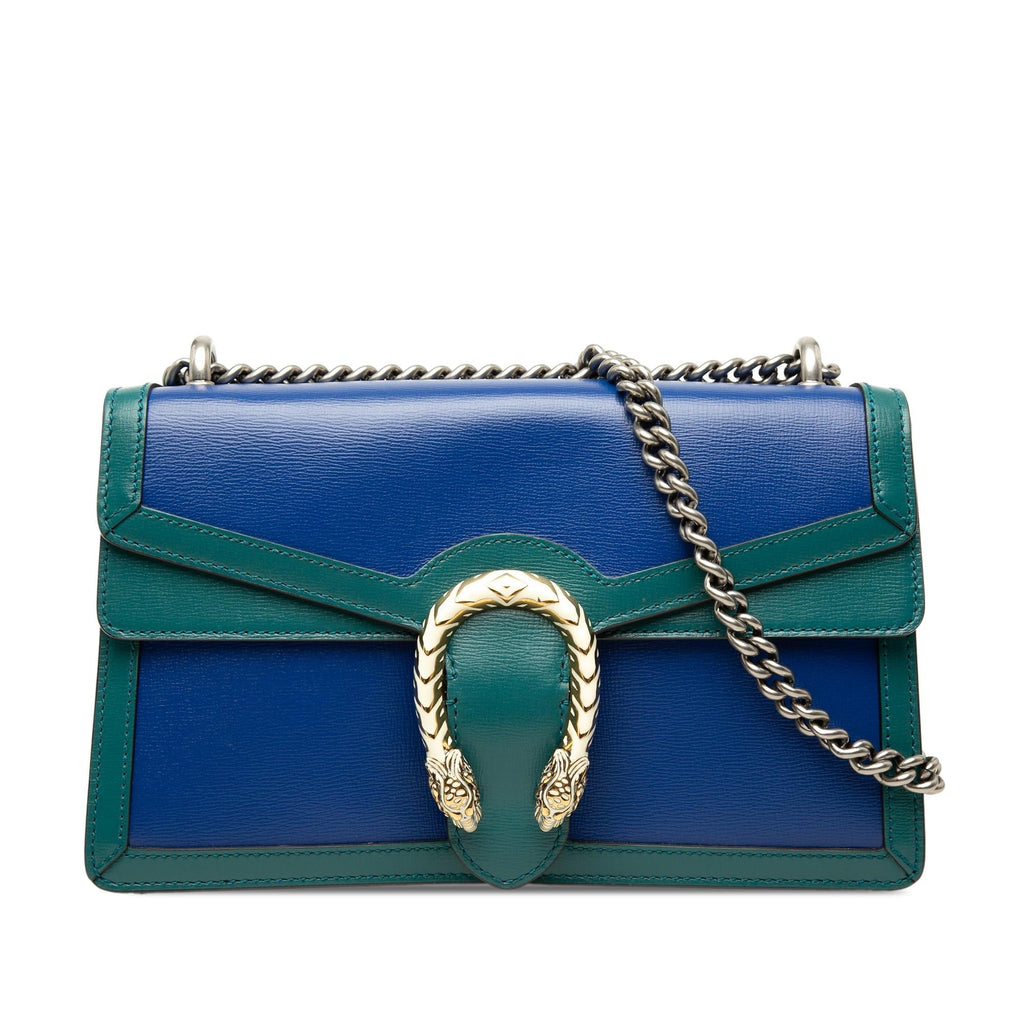 Gucci Medium Bicolor Leather Dionysus Shoulder Bag - Blue