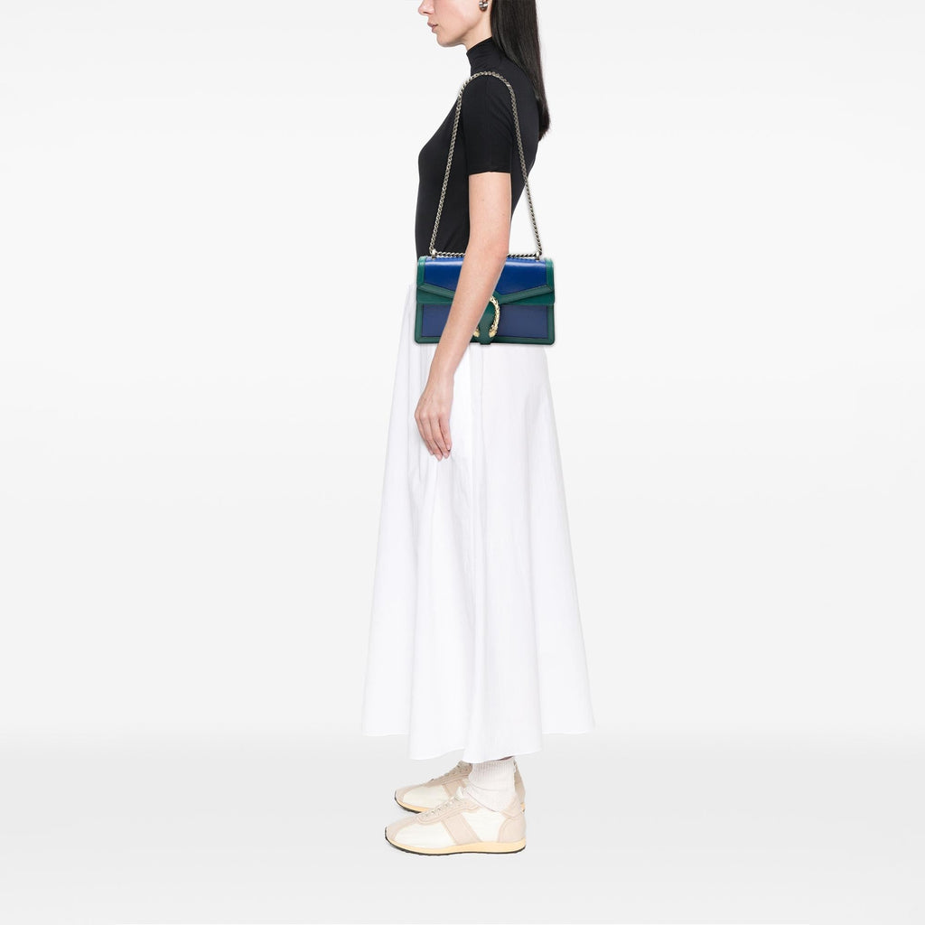 Gucci Medium Bicolor Leather Dionysus Shoulder Bag - Blue