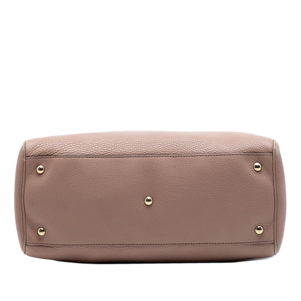 Gucci Medium Calfskin Bamboo Shopper Satchel - Pink