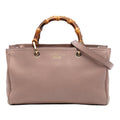 Gucci Medium Calfskin Bamboo Shopper Satchel - Pink