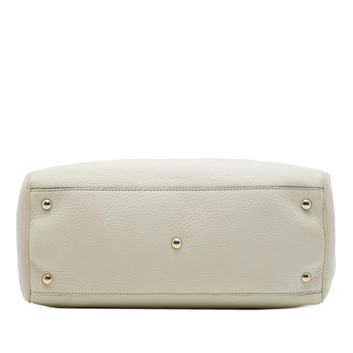 Gucci Medium Calfskin Bamboo Shopper Satchel - White