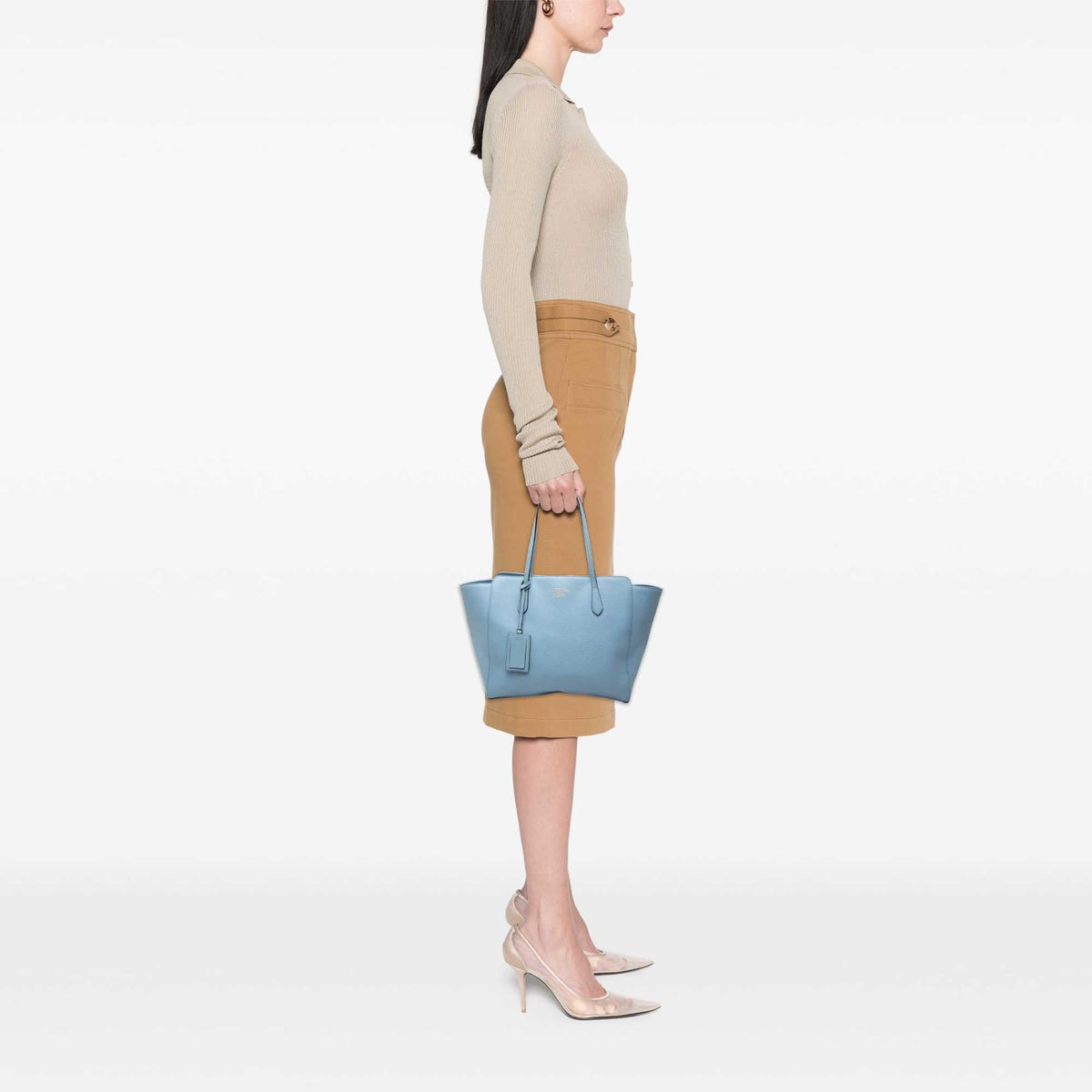 Gucci Medium Calfskin Swing Tote Bag - Blue
