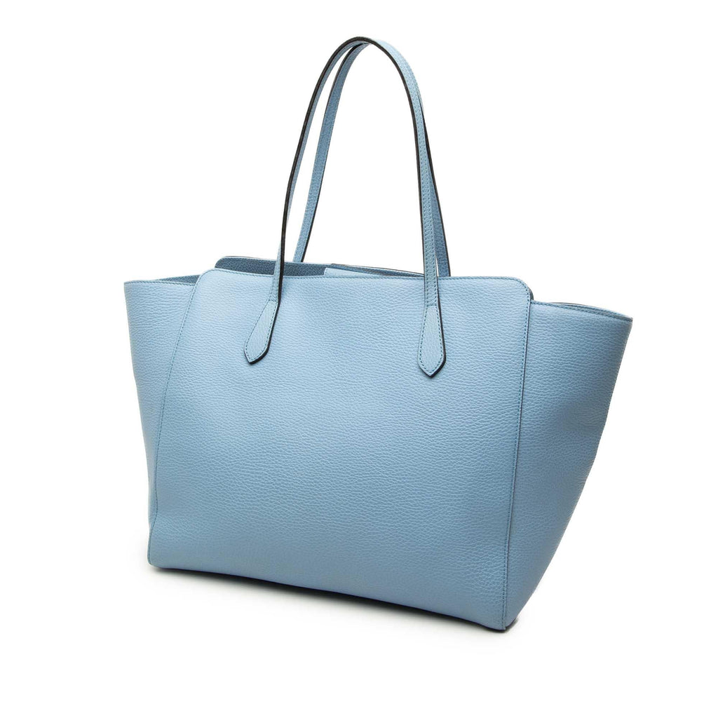 Gucci Medium Calfskin Swing Tote Bag - Blue