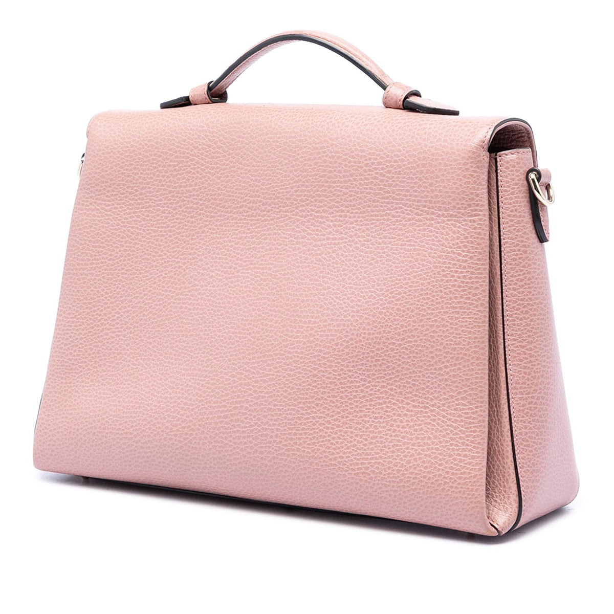 Gucci Medium Dollar Calfskin Interlocking G Satchel - Pink