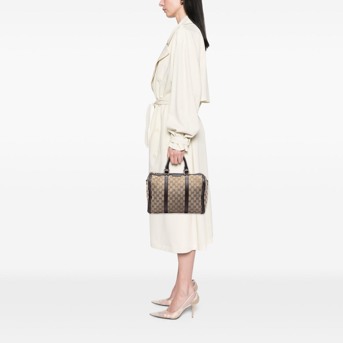 Gucci Medium GG Canvas Joy Boston Bag - Beige