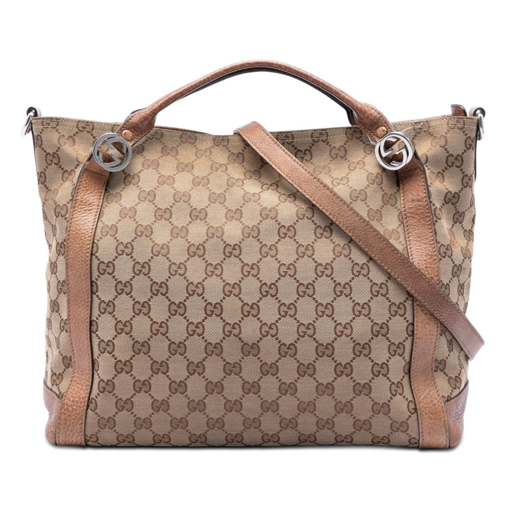Gucci Medium GG Canvas Miss GG Satchel - Beige