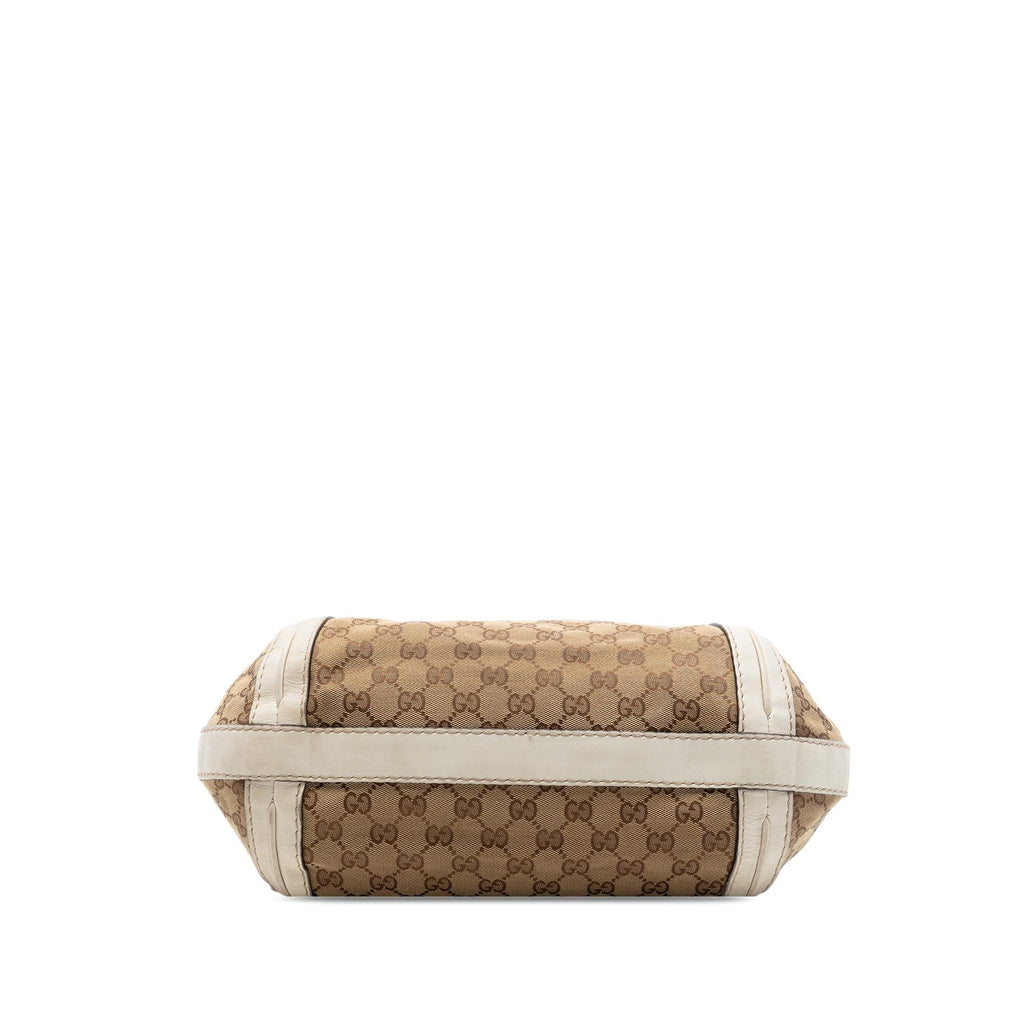 Gucci Medium GG Canvas Running Satchel - Beige