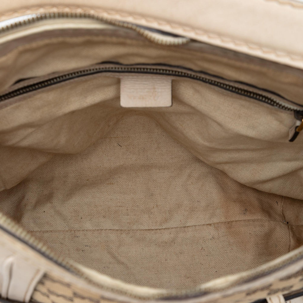 Gucci Medium GG Canvas Running Satchel - Beige